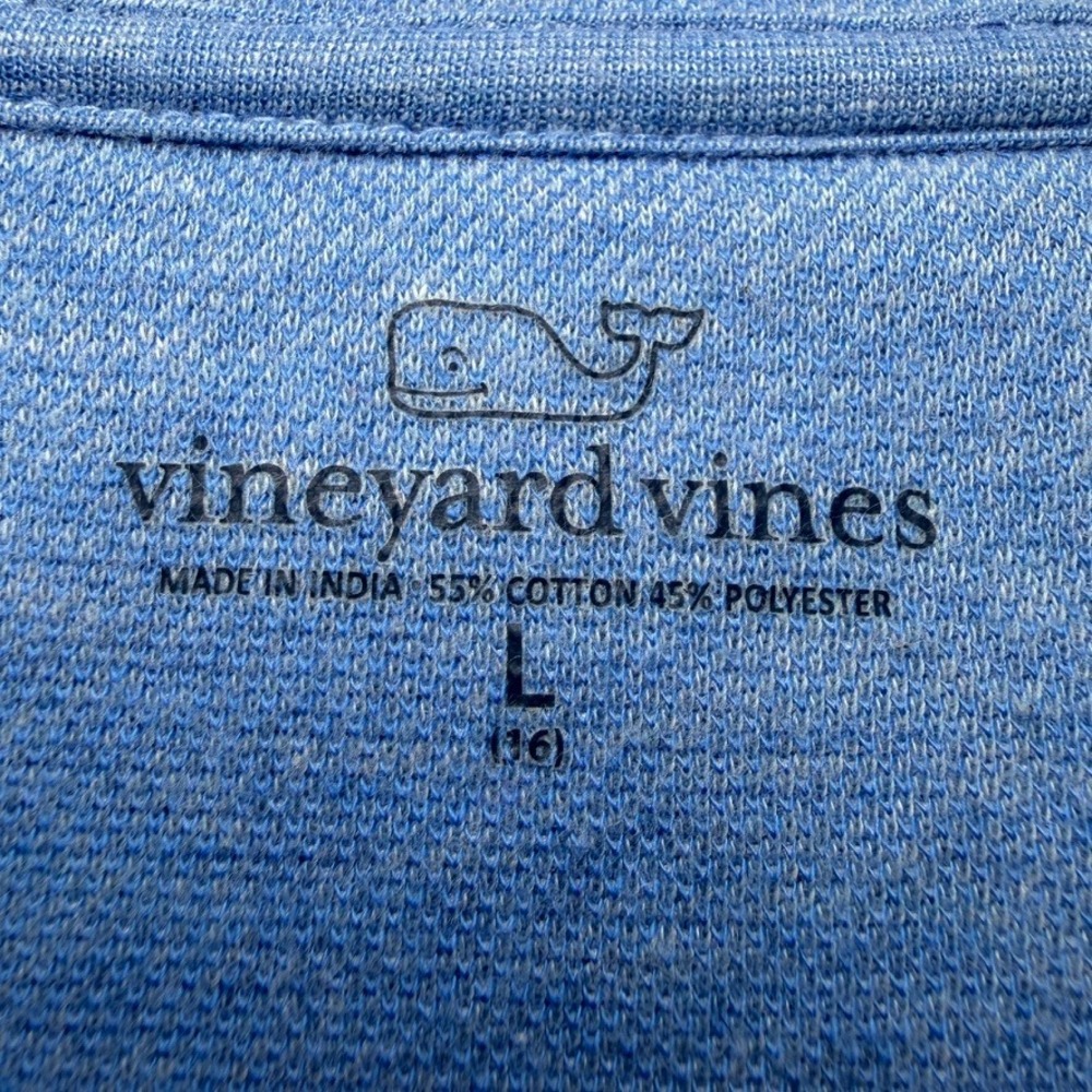 Vineyard Vines Saltwater 1/4 Zip Hull Blue Pullover Womens Large Stripe 3K001465 - Picture 5 of 10